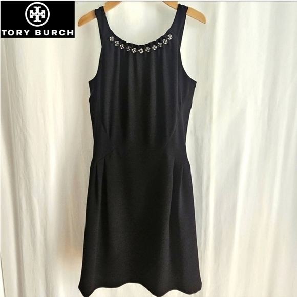 Tory Burch Black Sleeveless Midi Dress - Picture 1 of 16